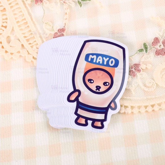 Mayo Cat Meme Vinyl Sticker | Snack Cats Collection