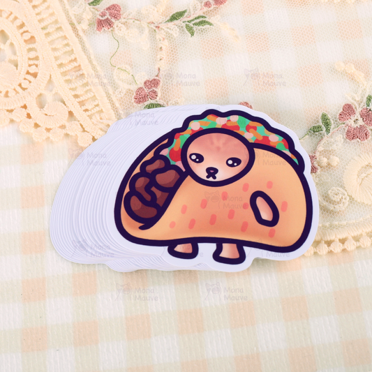 Taco Cat Meme Vinyl Sticker | Snack Cats Collection