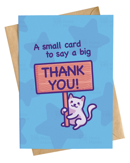 A Small Card to Say a Big Thank You | Cute Thank You Card