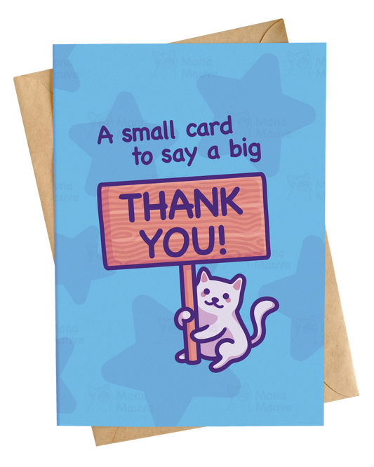 A Small Card to Say a Big Thank You | Cute Thank You Card