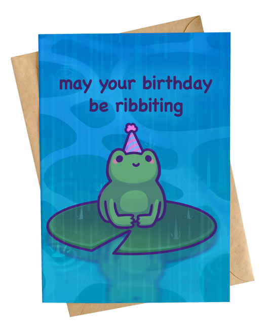 Funny Frog Birthday Card | May Your Birthday Be Ribbiting