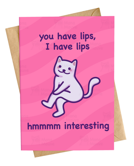You Have Lips, I Have Lips | Funny Cat Valentine's Day Card