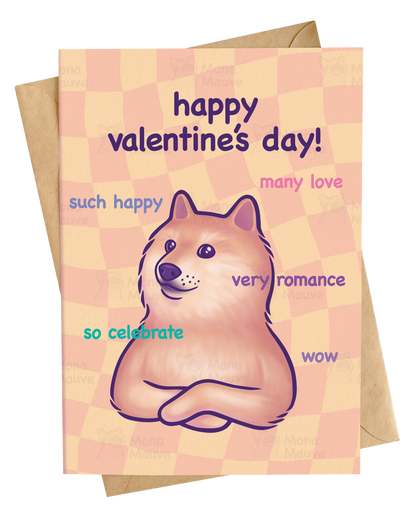 Doge Valentine's Day Card | Cute & Funny Dog Meme