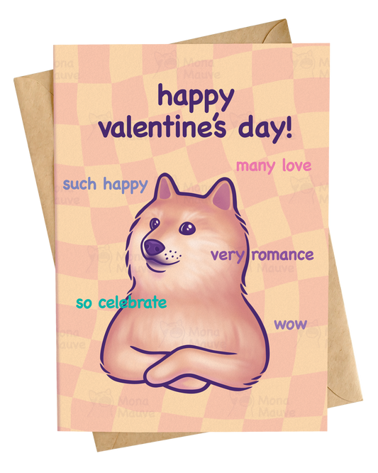 Doge Valentine's Day Card | Cute & Funny Dog Meme