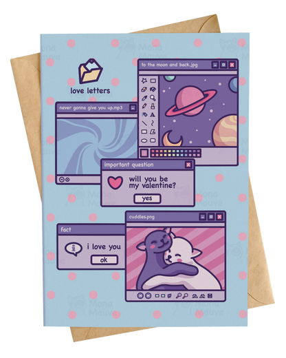 Vaporwave Valentine's Day Card | Will You Be My Valentine?