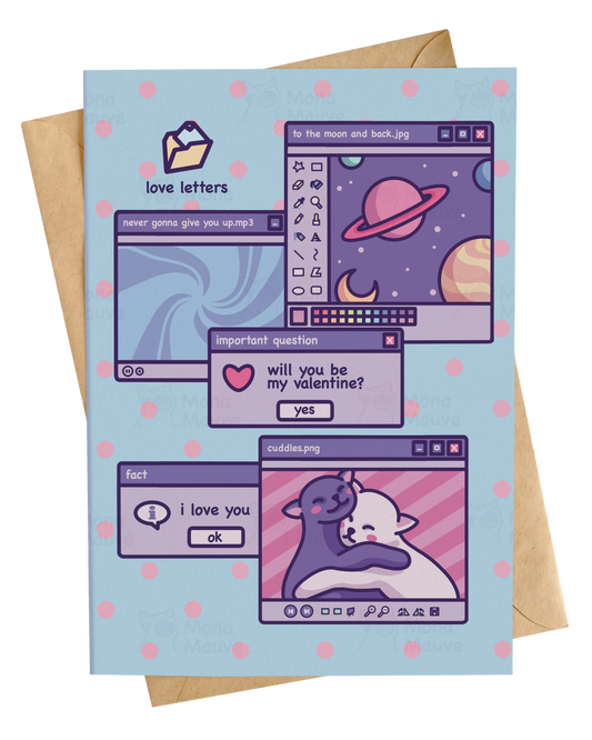 Vaporwave Valentine's Day Card | Will You Be My Valentine?