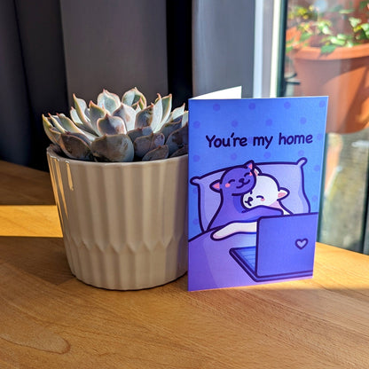 You're My Home | Cute Cat Anniversary Card