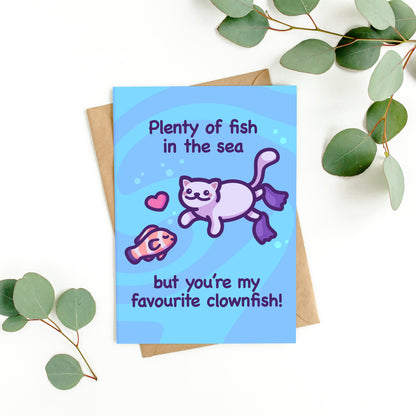 You're My Favourite Clownfish | Funny Cat Anniversary Card