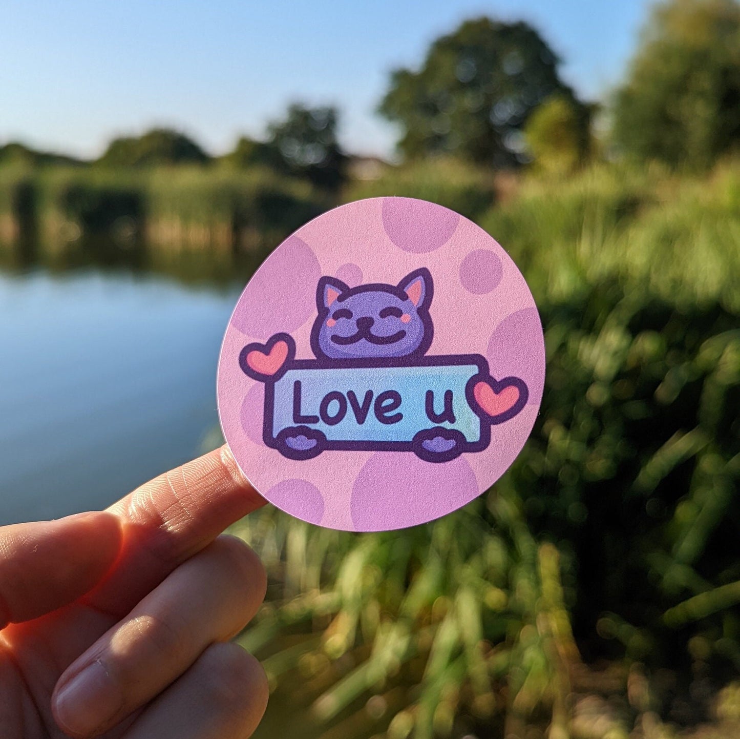 Cute Cat Round Sticker Set | Label Bundle for Packaging Gifts and Cards