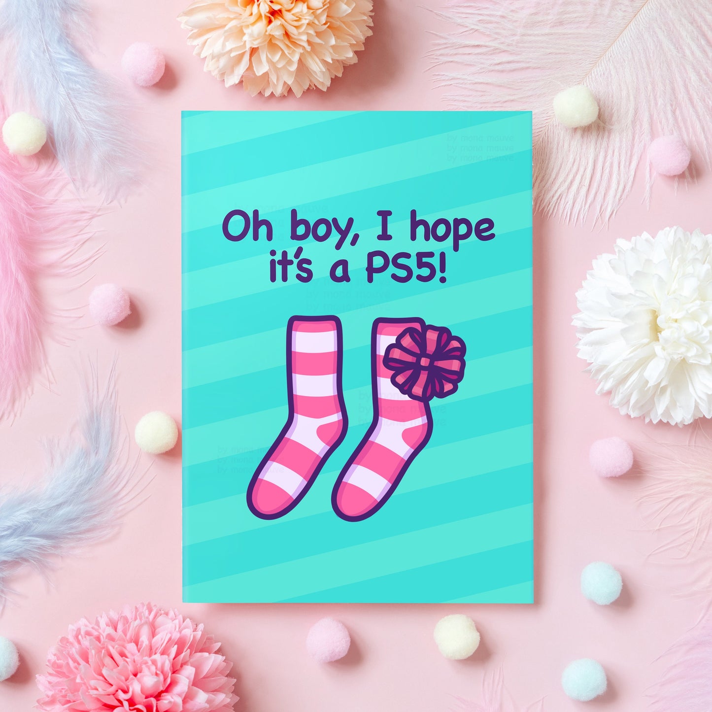 Funny Gamer Christmas Card | I Hope It's a PS5! | Humorous Christmas Gift for Boyfriend, Husband, Girlfriend, Brother, Son - Her or Him