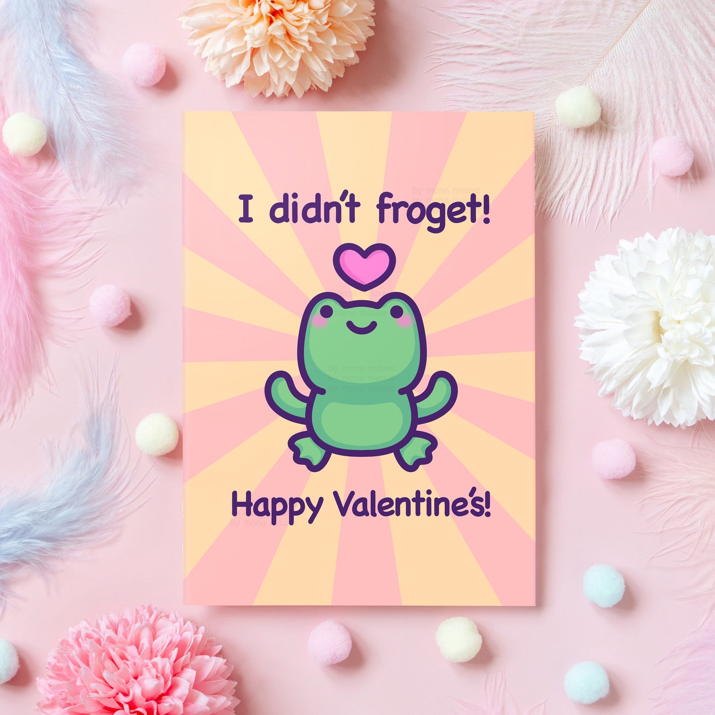 Cute Frog Valentine's Day Card | I Didn't Froget! | Pun Love Card