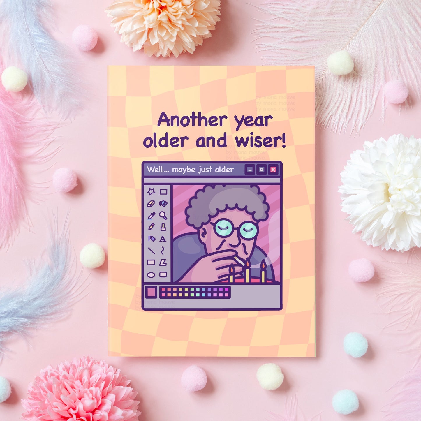 Funny Birthday Card | Older and Wiser! (Well, Maybe Just Older...) | Rude & Offensive Happy Birthday Card | Funny Gift for Her or Him