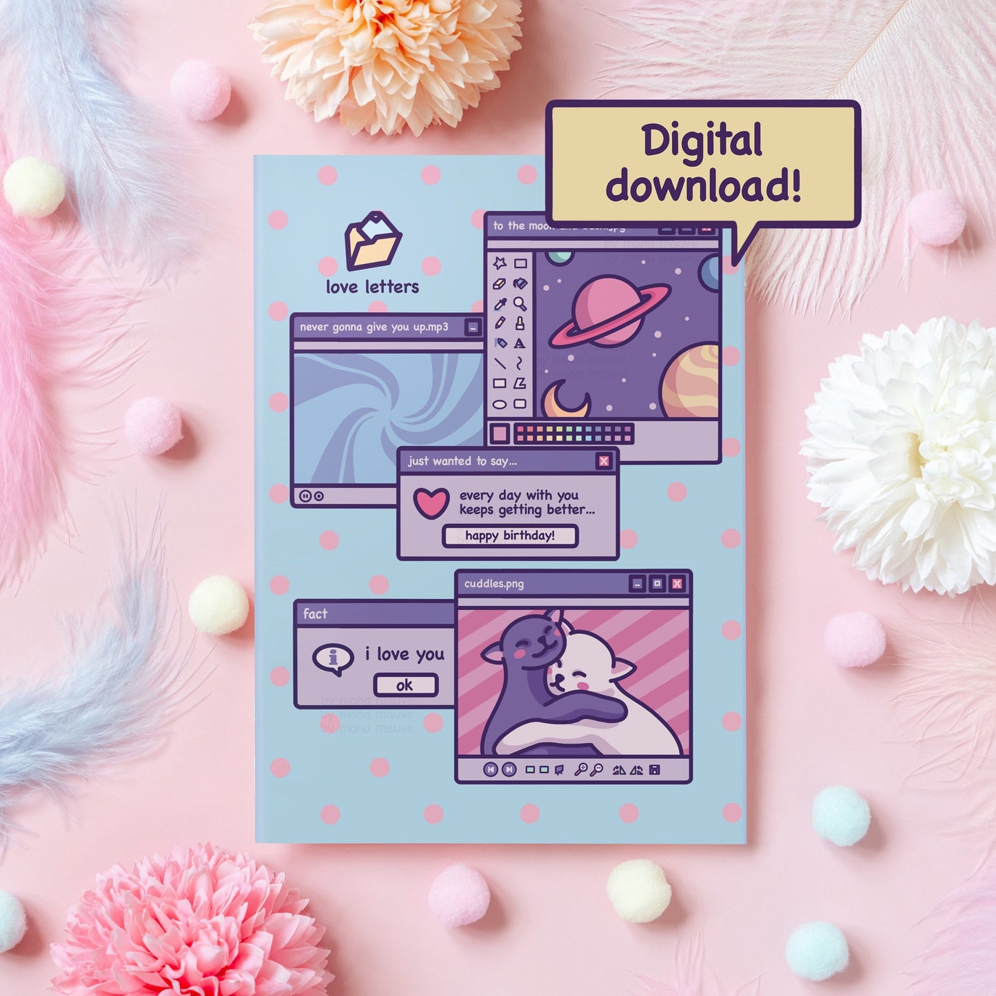 Printable Vaporwave Birthday Card | Instant Digital Download | Every Day Keeps Getting Better | Cute Gift for Boyfriend, Girlfriend, Wife