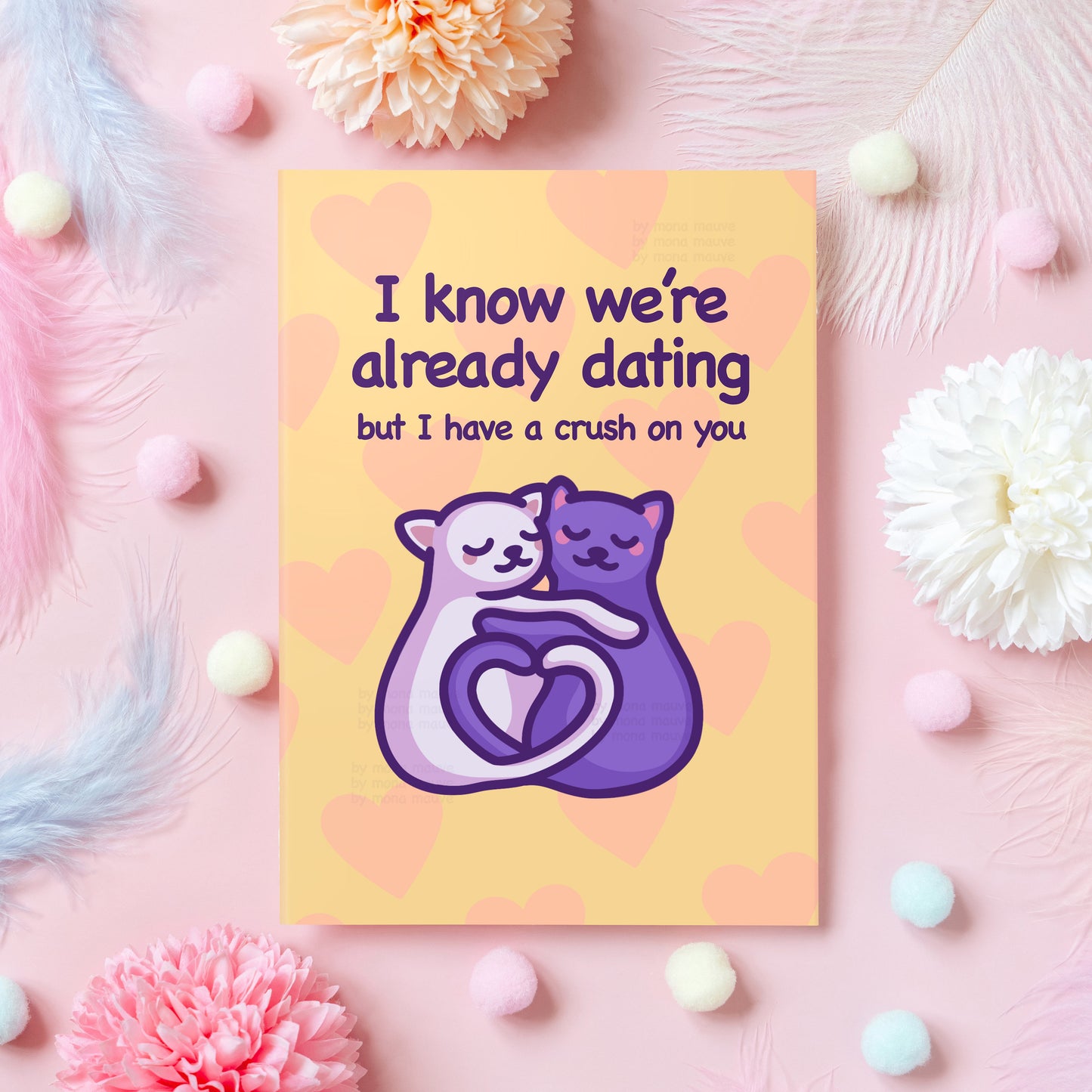 Funny Anniversary Card | I Know We're Dating, but I Have a Crush on You | For Boyfriend, Girlfriend, Partner | Gift for Her or Him