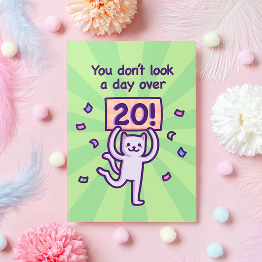 Personalised Funny Cat Birthday Card | You Don't Look a Day Over...