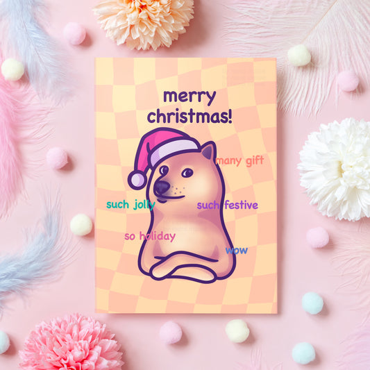 Doge Christmas Card | Cute & Funny Dog Meme